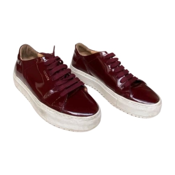 Axel Arigato, Lace Up, Burgundy Patent Leather, Clean 90 Sneakers, Size 37 - Picture 2 of 5